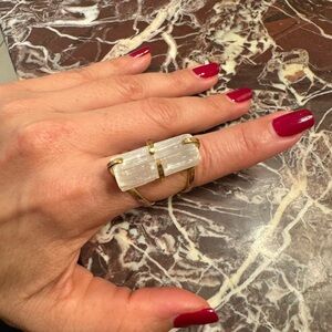 White crystal ring, one of a kind